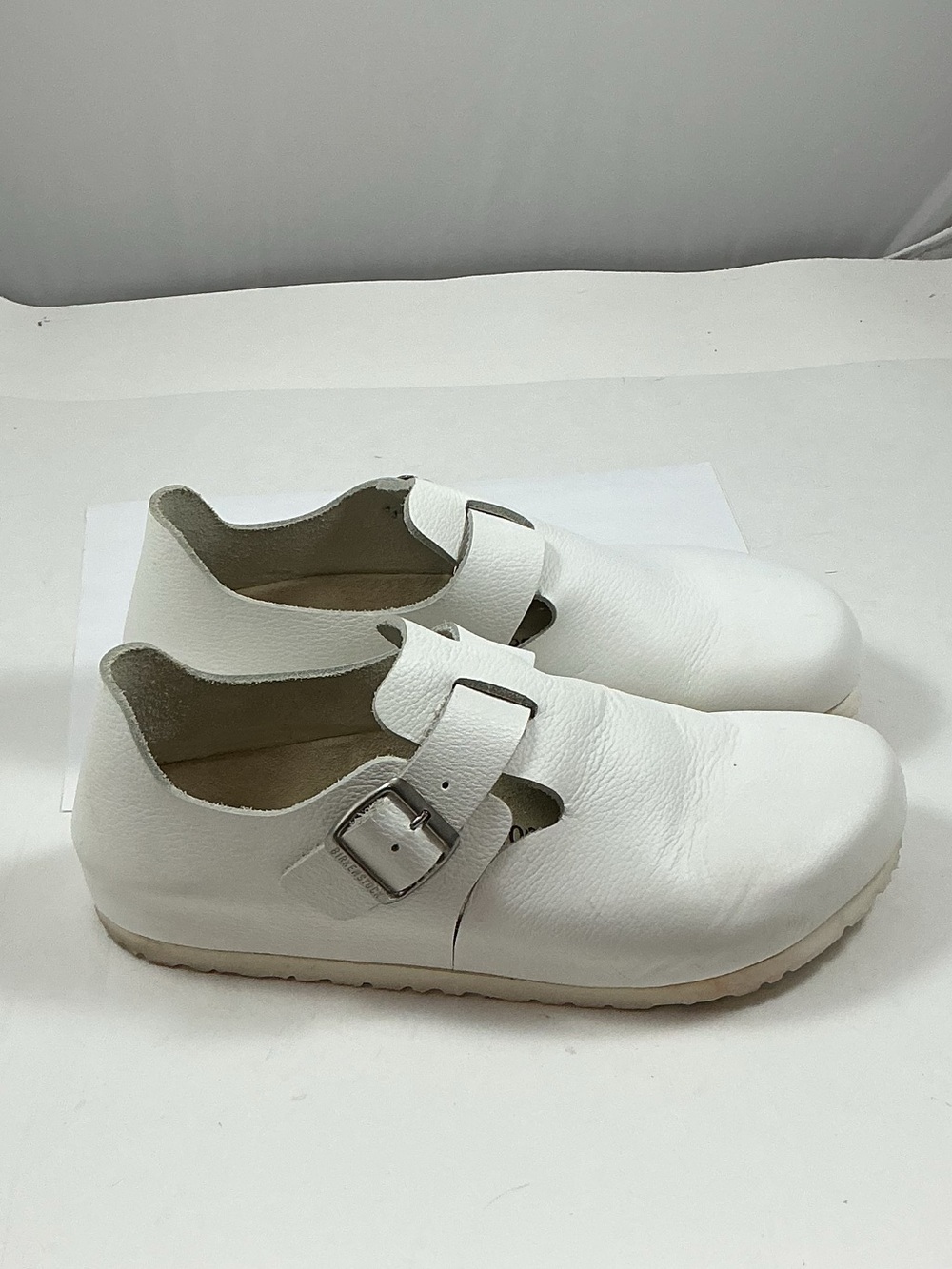 Birkenstock London White Clogs Shoes Size 39 - 8 Open Print - Regular Width